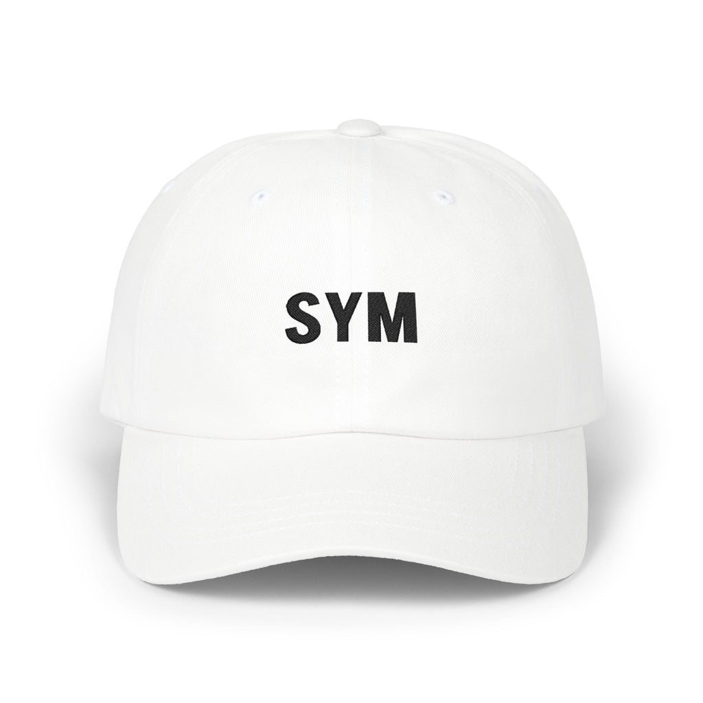 Z SYМ Embroidered Dad Cap — Minimal White Baseball Hat