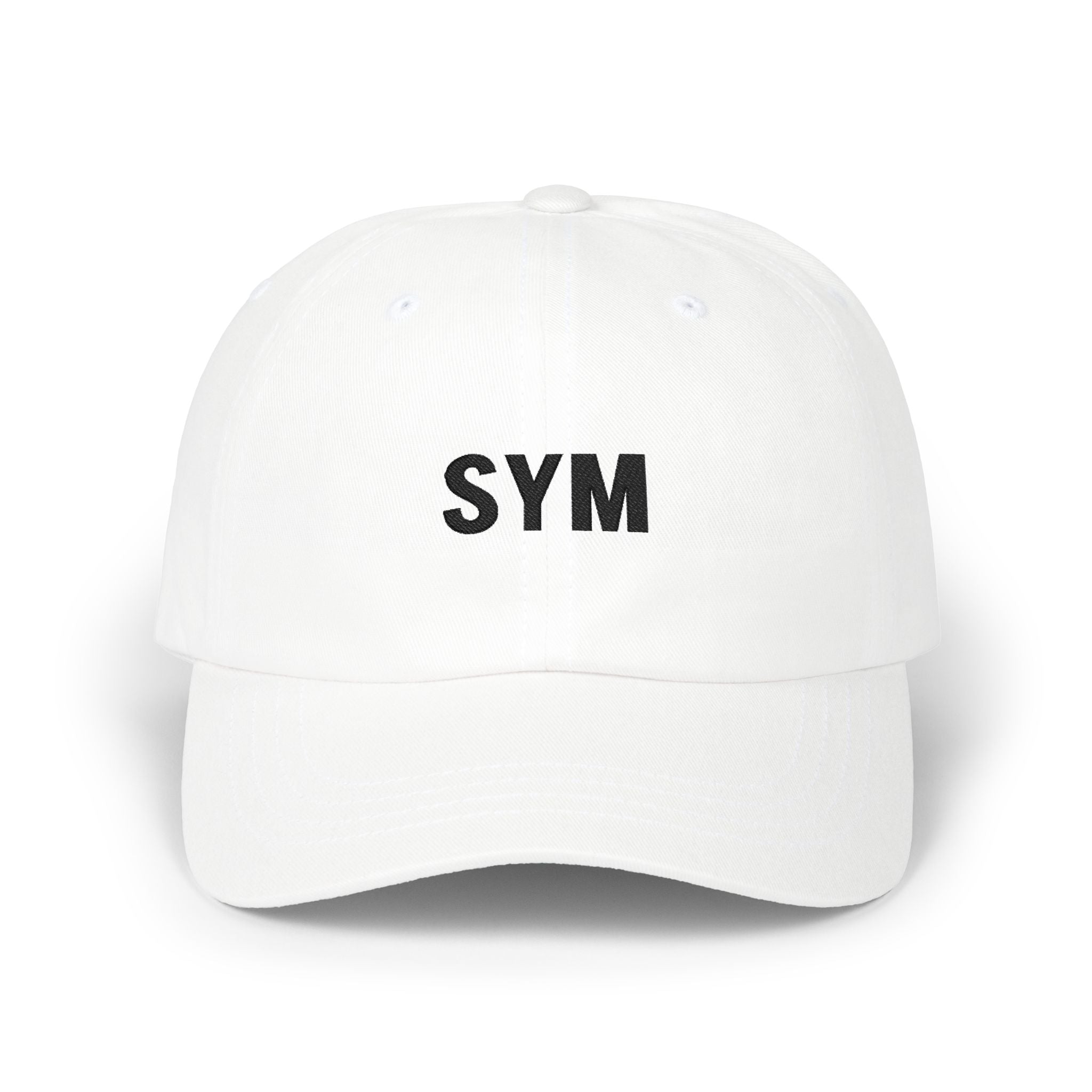 Z SYМ Embroidered Dad Cap — Minimal White Baseball Hat