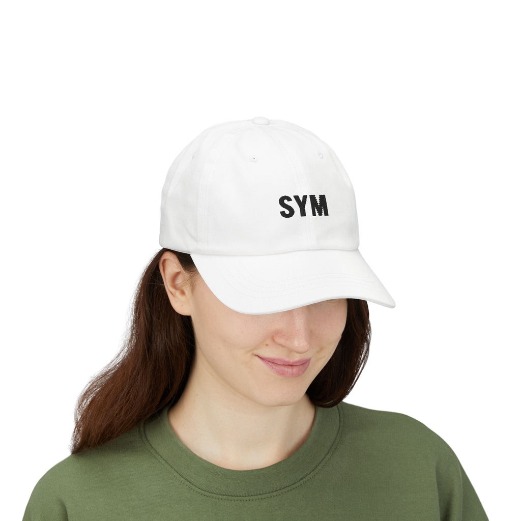 Z SYМ Embroidered Dad Cap — Minimal White Baseball Hat