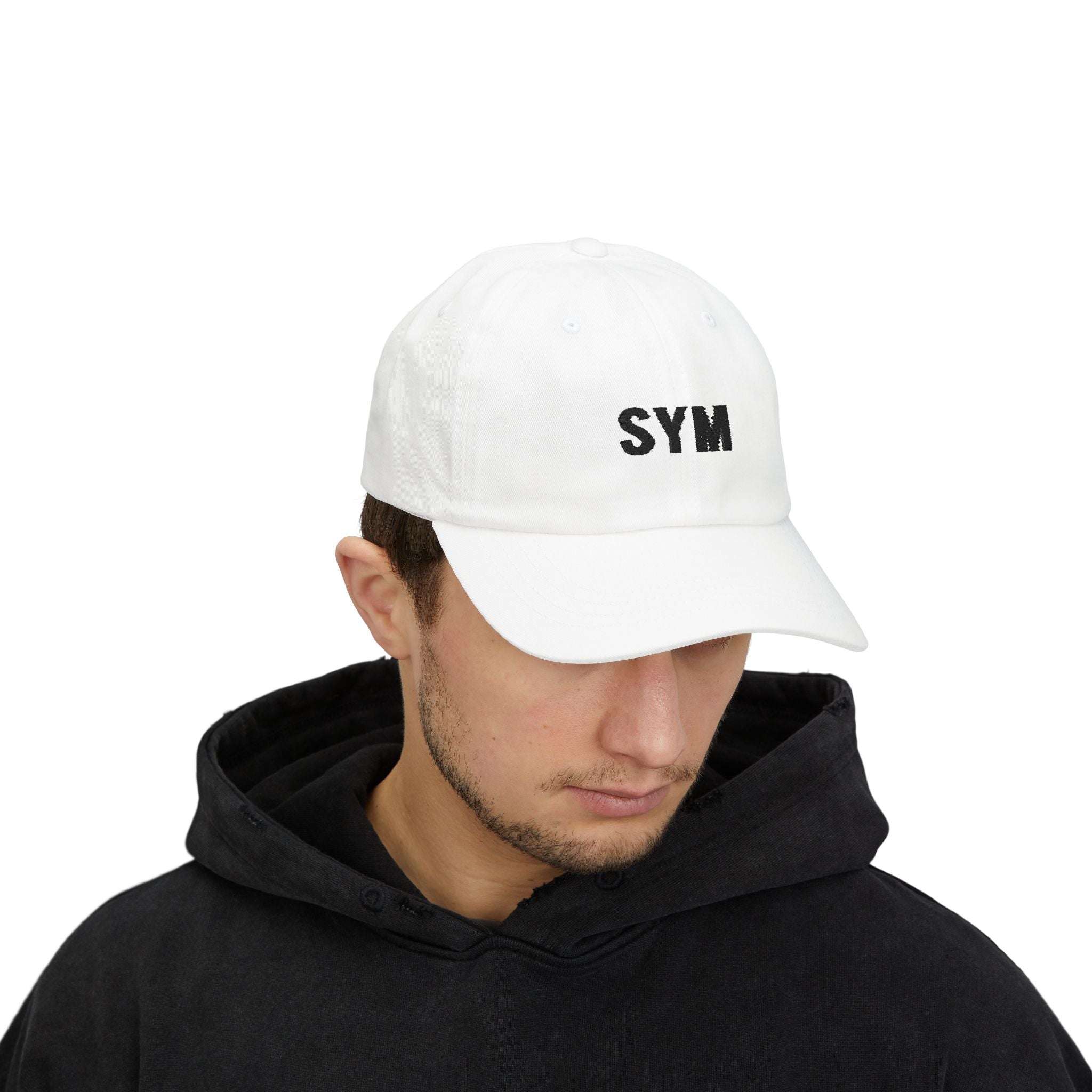 Z SYМ Embroidered Dad Cap — Minimal White Baseball Hat
